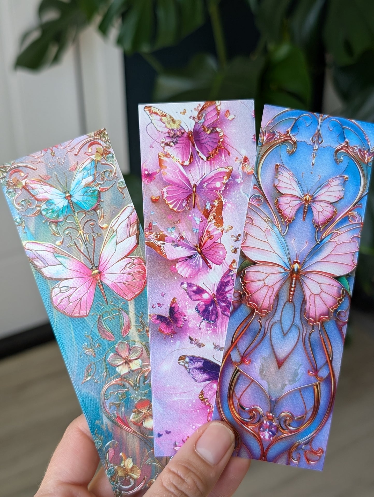 Butterfly Stainglass Bookmarks (Set of 3)
