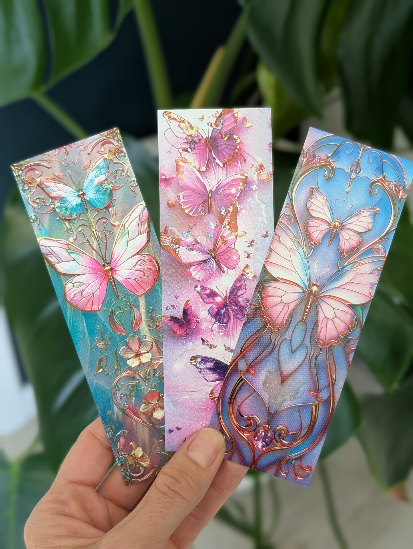 Butterfly Stainglass Bookmarks (Set of 3)