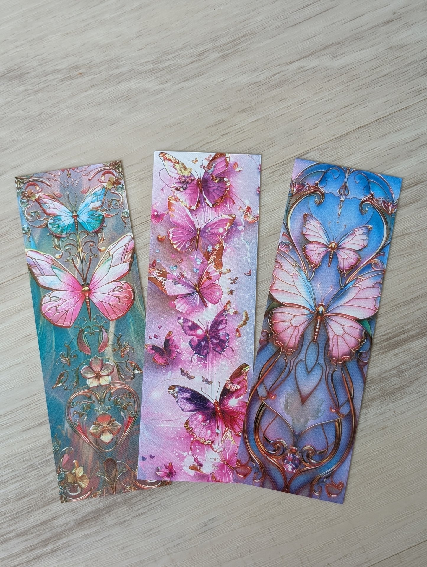 Butterfly Stainglass Bookmarks (Set of 3)