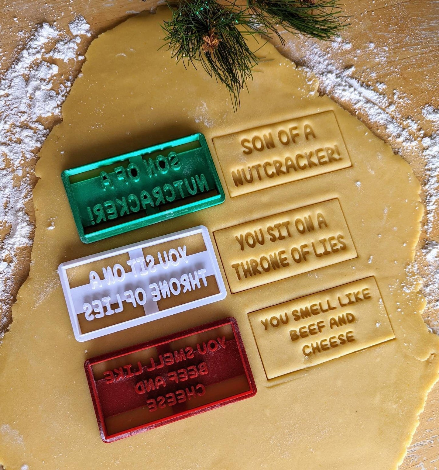 Elf Cookie Cutters (Set of 3) The Naughty List