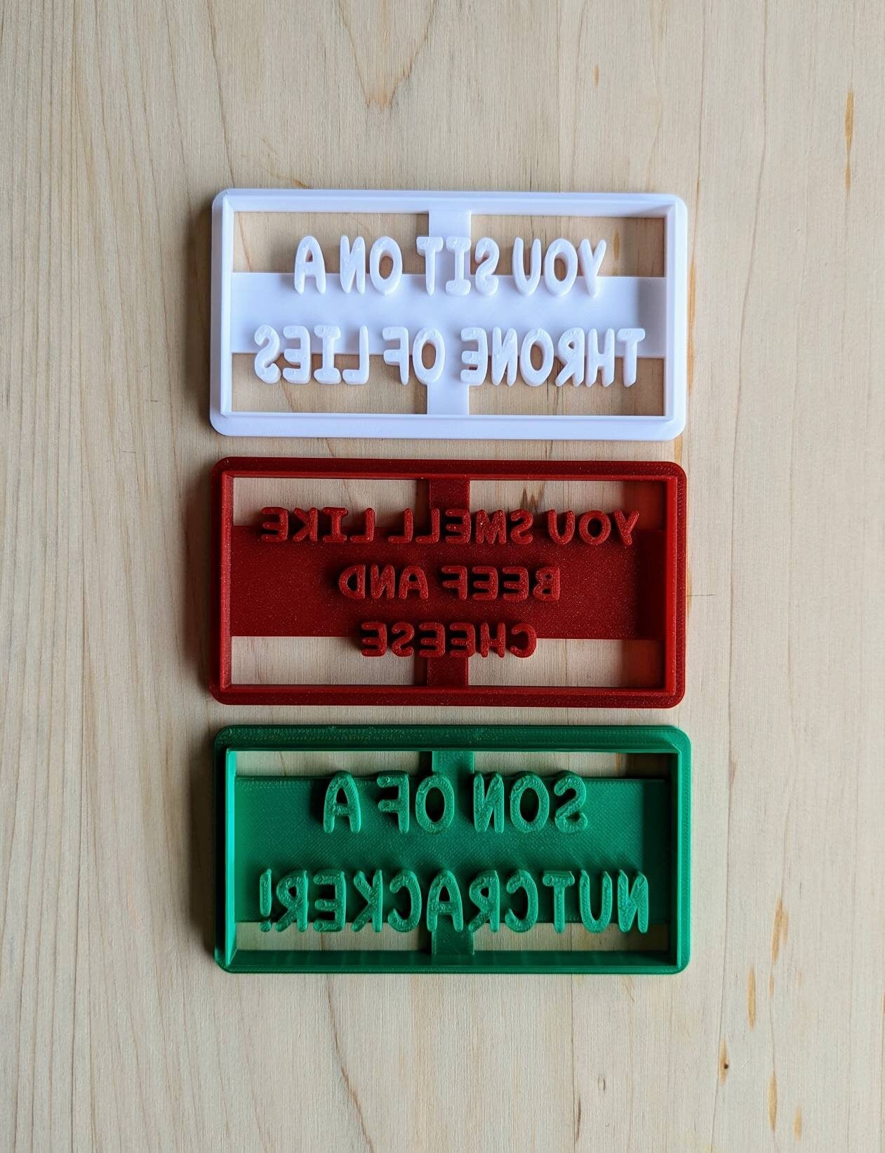 Elf Cookie Cutters (Set of 3) The Naughty List