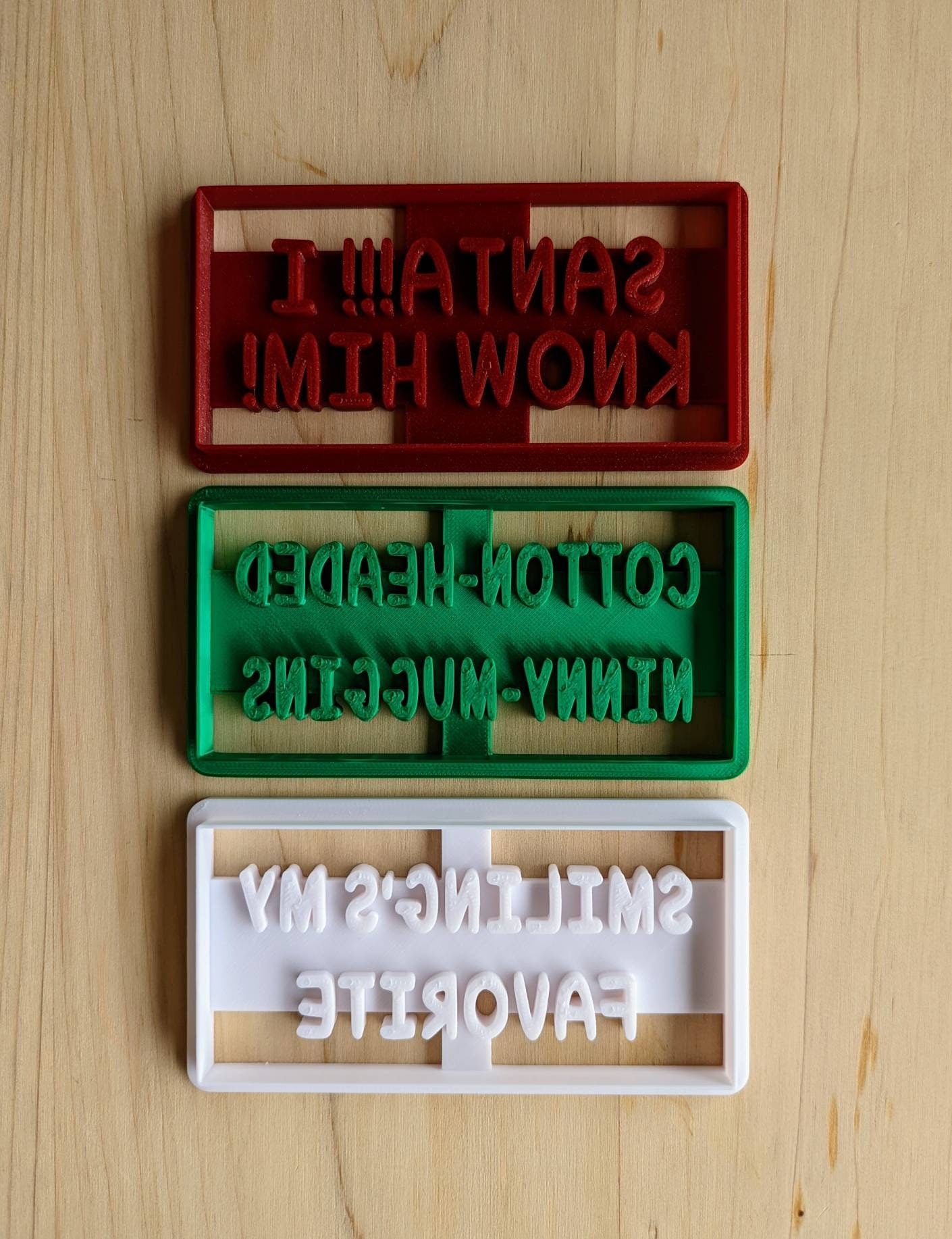 Elf Cookie Cutters (Set of 3) The Nice List