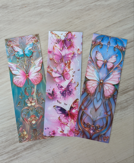 Butterfly Stainglass Bookmarks (Set of 3)