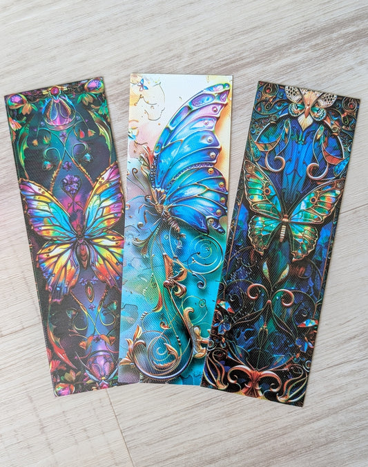 Butterfly Stainglass Bookmarks (Set of 3)